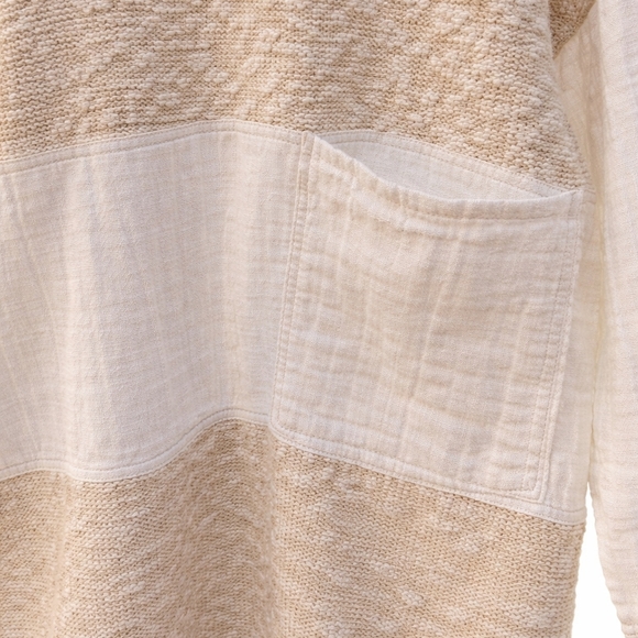 🪷 Free People We The Free Beach Zephyr Tunic Sweater Size M Coastal Boho - Picture 3 of 10